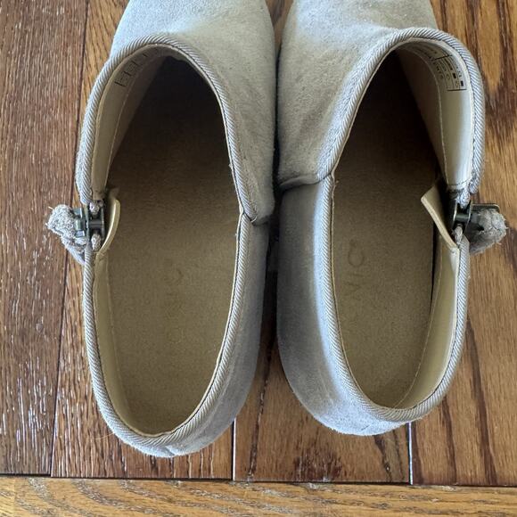 Vionic Shyanne Booties Women's 7 Greige Suede Leather Orthotic Boho Festival Zip - Picture 9 of 11